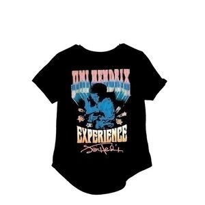 AUTHENTIC HENDRIX Junior’s Jimi Hendrix Experience T-Shirt in Black | Size Large